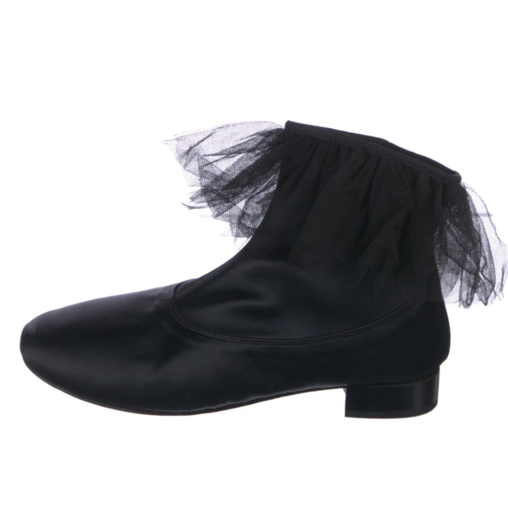 Repetto Satin Mesh Accents Sock Boots